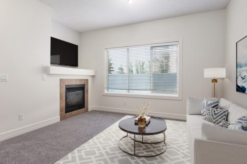 fireplace at 56 Bridleridge Manor SW